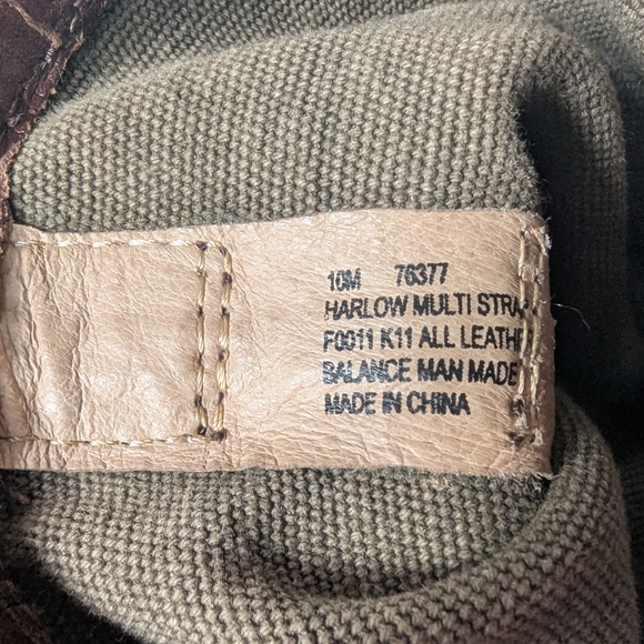 Frye Harlow Multi Strappy Harness BrownbTan Heeled Leather Canvas Boots 10 M - Picture 10 of 12